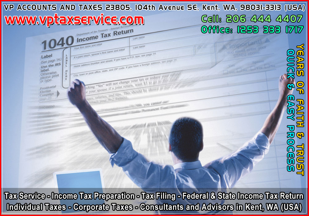 individual taxes kent wa, tax consultation kent wa seattle tax service in convington usa